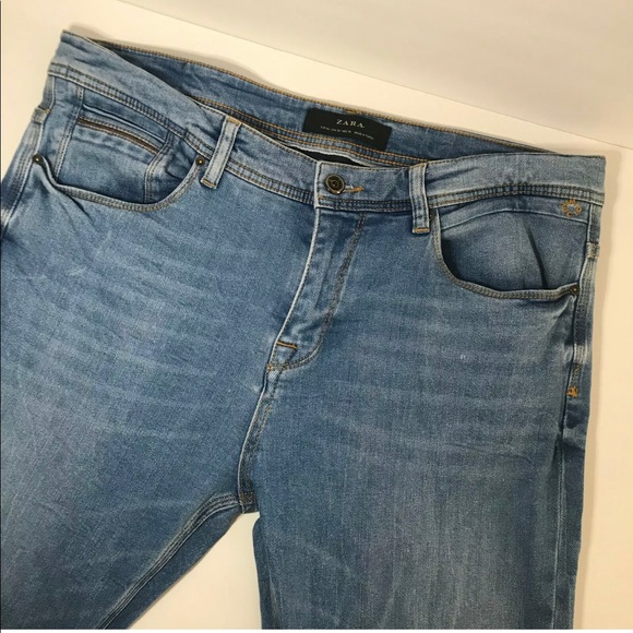 Zara Man Premium Blue Denim Pants Size 36 - Picture 5 of 5
